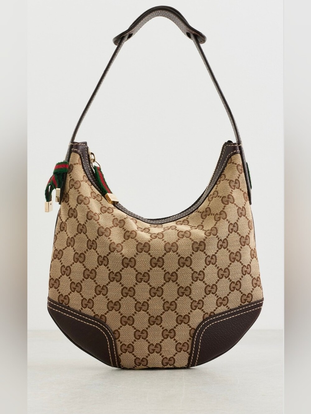 Gucci, Brown Canvas Princy Hobo Bag